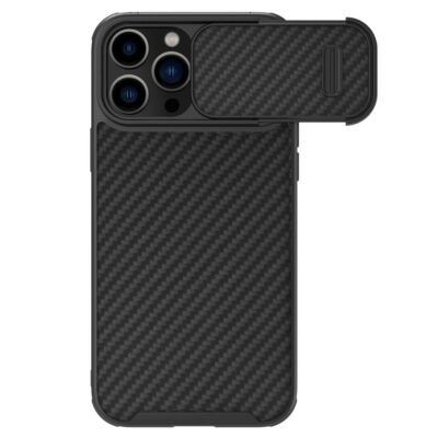 NILLKIN For iPhone 14 Pro Max Carbon Fiber Case Anti-scratch Back Cover Slide Camera Protection As Shown iPhone 14 Pro Max by The Case Factory