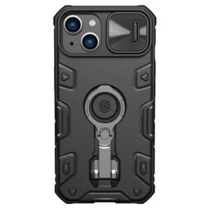 NILLKIN for iPhone 14 Plus Case CamShield Armor Pro Magnetic Shockproof Kickstand Phone Cover with Sliding Camera Cover Black iPhone 14 Plus by The Case Factory