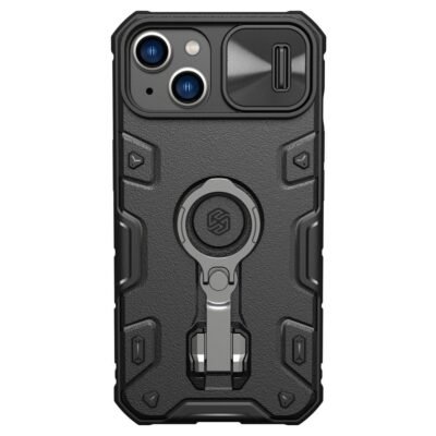 NILLKIN for iPhone 14 Plus Case CamShield Armor Pro Magnetic Shockproof Kickstand Phone Cover with Sliding Camera Cover Black iPhone 14 Plus by The Case Factory