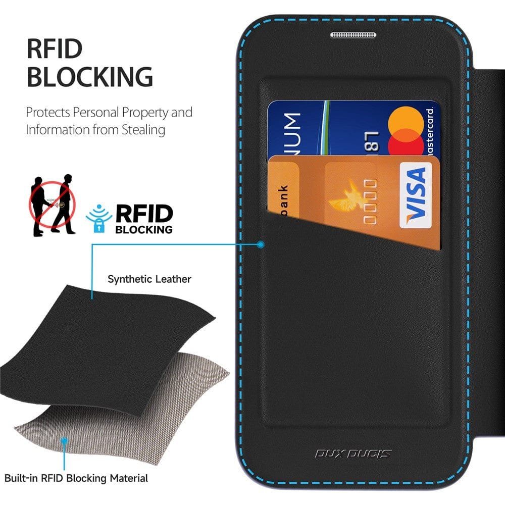 DUX DUCIS Skin X Pro for iPhone 16 Magnetic Case Card Slot Leather Flip Phone Cover by The Case Factory