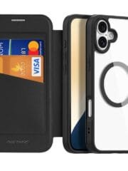 DUX DUCIS Skin X Pro for iPhone 16 Magnetic Case Card Slot Leather Flip Phone Cover by The Case Factory
