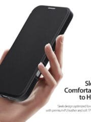 DUX DUCIS Skin X Pro for iPhone 16 Magnetic Case Card Slot Leather Flip Phone Cover by The Case Factory