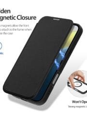 DUX DUCIS Skin X Pro for iPhone 16 Magnetic Case Card Slot Leather Flip Phone Cover by The Case Factory