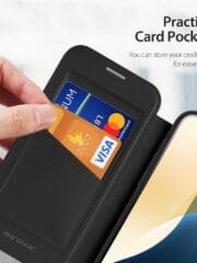 DUX DUCIS Skin X Pro for iPhone 16 Magnetic Case Card Slot Leather Flip Phone Cover by The Case Factory