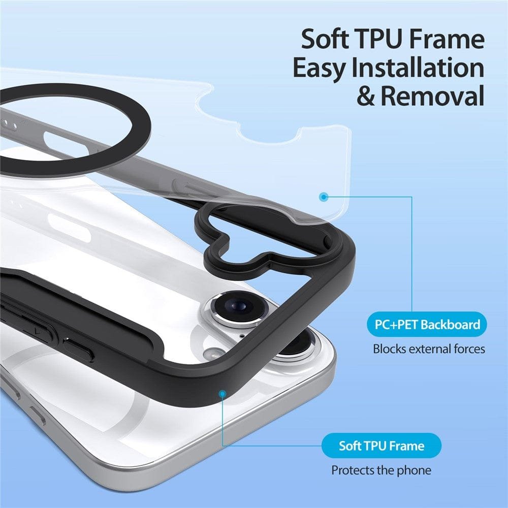 DUX DUCIS Skin X Pro for iPhone 16 Magnetic Case Card Slot Leather Flip Phone Cover by The Case Factory