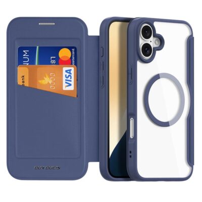 DUX DUCIS Skin X Pro for iPhone 16 Plus Case Card Slot Leather Cover | Compatible with MagSafe by The Case Factory