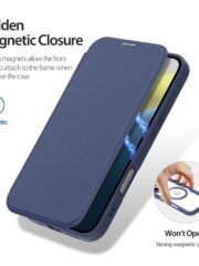 DUX DUCIS Skin X Pro for iPhone 16 Plus Case Card Slot Leather Cover | Compatible with MagSafe by The Case Factory