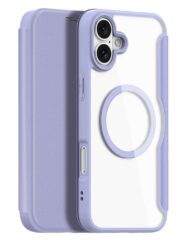 DUX DUCIS Skin X Pro for iPhone 16 Plus Case Card Slot Leather Cover | Compatible with MagSafe Purple iPhone 16 Plus by The Case Factory