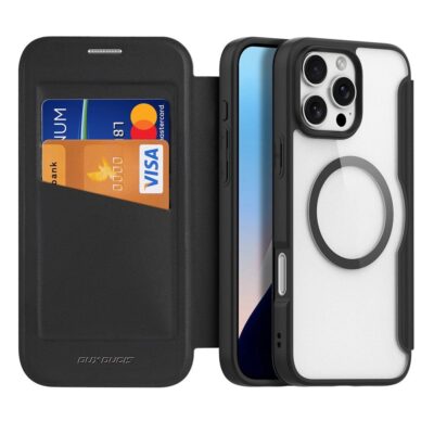 DUX DUCIS Skin X Pro for iPhone 16 Pro Leather Case Card Holder Phone Cover | Compatible with MagSafe by The Case Factory