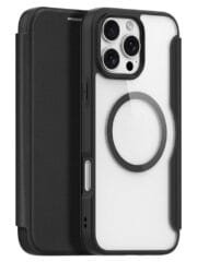DUX DUCIS Skin X Pro for iPhone 16 Pro Max Magnetic Phone Case Card Holder Leather Cover Black iPhone 16 Pro Max by The Case Factory
