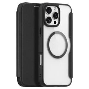 DUX DUCIS Skin X Pro for iPhone 16 Pro Max Magnetic Phone Case Card Holder Leather Cover Black iPhone 16 Pro Max by The Case Factory
