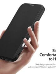 DUX DUCIS Skin X Pro for iPhone 16 Pro Max Magnetic Phone Case Card Holder Leather Cover by The Case Factory