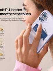 DUX DUCIS Rafi II Series for iPhone 16 Plus Magnetic Case Card Holder Leather Phone Cover by The Case Factory