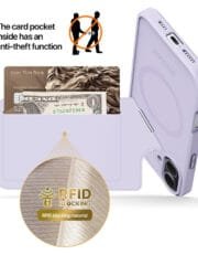 DUX DUCIS Rafi II Series for iPhone 16 Plus Magnetic Case Card Holder Leather Phone Cover by The Case Factory