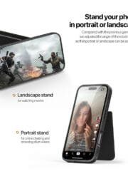 DUX DUCIS Rafi II Series for iPhone 16 Pro Magnetic Case Kickstand Card Slots Leather Phone Cover by The Case Factory