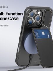 DUX DUCIS Rafi II Series for iPhone 16 Pro Max Case RFID Blocking Card Slots Leather Cover | Compatible with MagSafe by The Case Factory