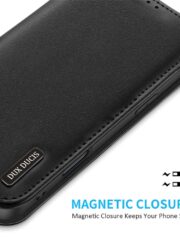 DUX DUCIS Hivo Series for iPhone 16 Pro Case Cowhide Leather Wallet Stand Flip Phone Cover by The Case Factory