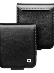 QIALINO For Samsung Galaxy Z Flip7 FE | Z Flip6 Case Genuine Leather Flip Phone Cover Black Samsung Galaxy Z Flip7 FE by The Case Factory