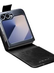 QIALINO For Samsung Galaxy Z Flip7 FE | Z Flip6 Case Genuine Leather Flip Phone Cover by The Case Factory