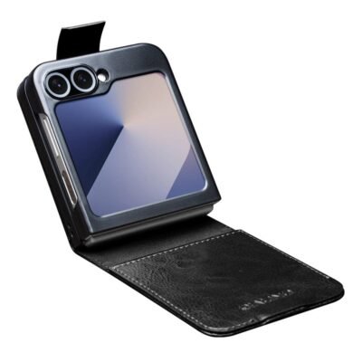 QIALINO For Samsung Galaxy Z Flip7 FE | Z Flip6 Case Genuine Leather Flip Phone Cover by The Case Factory