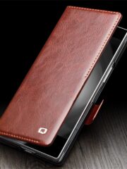 QIALINO For Samsung Galaxy Z Fold6 Wallet Case Waxy Genuine Leather Magnetic Closure Flip Phone Cover by The Case Factory
