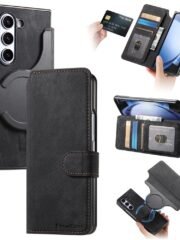 CASENEO For Samsung Galaxy Z Fold6 Case Leather 2-in-1 Magnetic Detachable Wallet Phone Cover Black Samsung Galaxy Z Fold6 by The Case Factory
