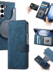 CASENEO For Samsung Galaxy Z Fold5 Case Detachable 2-in-1 Leather Phone Cover Dark Blue Samsung Galaxy Z Fold5 by The Case Factory