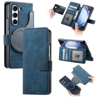 CASENEO For Samsung Galaxy Z Fold5 Case Detachable 2-in-1 Leather Phone Cover Dark Blue Samsung Galaxy Z Fold5 by The Case Factory