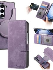 CASENEO For Samsung Galaxy Z Fold5 Case Detachable 2-in-1 Leather Phone Cover Purple Samsung Galaxy Z Fold5 by The Case Factory