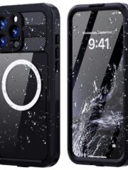 REDPEPPER For iPhone 16 Pro Max Case IP68 Waterproof Clear Phone Cover | Compatible with MagSafe Black iPhone 16 Pro Max by The Case Factory