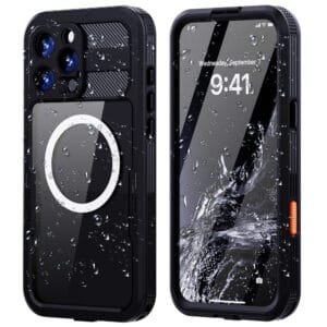 REDPEPPER For iPhone 16 Pro Max Case IP68 Waterproof Clear Phone Cover | Compatible with MagSafe Black iPhone 16 Pro Max by The Case Factory