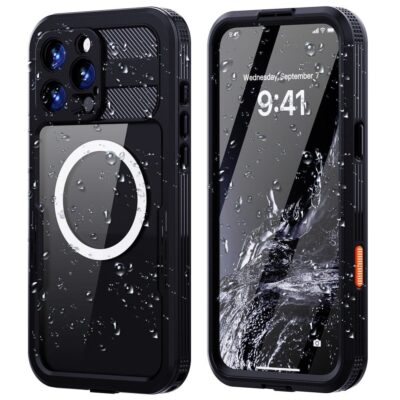 REDPEPPER For iPhone 16 Pro Max Case IP68 Waterproof Clear Phone Cover | Compatible with MagSafe Black iPhone 16 Pro Max by The Case Factory