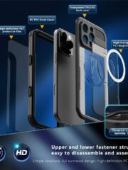 REDPEPPER For iPhone 16 Pro Max Case IP68 Waterproof Clear Phone Cover | Compatible with MagSafe by The Case Factory