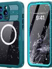 REDPEPPER For iPhone 16 Pro Max Case IP68 Waterproof Clear Phone Cover | Compatible with MagSafe Cyan Lake Blue iPhone 16 Pro Max by The Case Factory