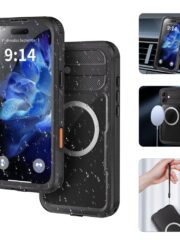 REDPEPPER For iPhone 16 Plus Case IP68 Waterproof Clear Phone Cover | Compatible with MagSafe Black iPhone 16 Plus by The Case Factory