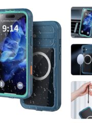 REDPEPPER For iPhone 16 Plus Case IP68 Waterproof Clear Phone Cover | Compatible with MagSafe Cyan Lake Blue iPhone 16 Plus by The Case Factory