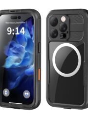 REDPEPPER For iPhone 16 Pro Case IP68 Waterproof Clear Phone Cover | Compatible with MagSafe Black iPhone 16 Pro by The Case Factory