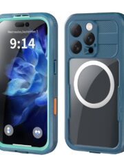 REDPEPPER For iPhone 16 Pro Case IP68 Waterproof Clear Phone Cover | Compatible with MagSafe Cyan Lake Blue iPhone 16 Pro by The Case Factory