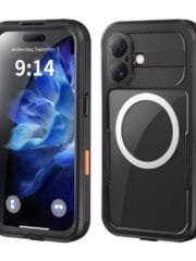 REDPEPPER For iPhone 16 Phone Case IP68 Waterproof Clear Phone Cover | Compatible with MagSafe Black iPhone 16 by The Case Factory