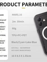 REDPEPPER For iPhone 16 Phone Case IP68 Waterproof Clear Phone Cover | Compatible with MagSafe by The Case Factory