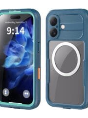 REDPEPPER For iPhone 16 Phone Case IP68 Waterproof Clear Phone Cover | Compatible with MagSafe Cyan Lake Blue iPhone 16 by The Case Factory
