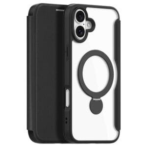 DUX DUCIS Skin X Pro Series for iPhone 16 Magnetic Case Rotary Kickstand Card Slot Leather Phone Cover by The Case Factory
