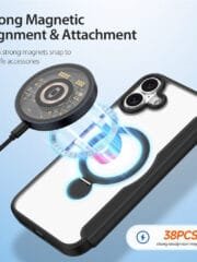 DUX DUCIS Skin X Pro Series for iPhone 16 Magnetic Case Rotary Kickstand Card Slot Leather Phone Cover by The Case Factory