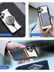 DUX DUCIS Skin X Pro Series for iPhone 16 Magnetic Case Rotary Kickstand Card Slot Leather Phone Cover by The Case Factory