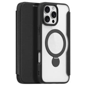 DUX DUCIS Skin X Pro Series for iPhone 16 Pro Magnetic Case Card Holder Ring Kickstand Leather Cover by The Case Factory