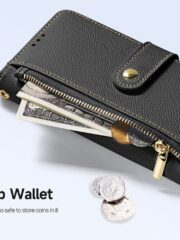 DUX DUCIS Lawa Series for iPhone 16 Plus Case Detachable Zipper Wallet Cowhide Leather Cover | Compatible with MagSafe by The Case Factory