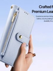 DUX DUCIS Lawa Series for iPhone 16 Magnetic Case Detachable Zipper Wallet Cowhide Leather Cover by The Case Factory