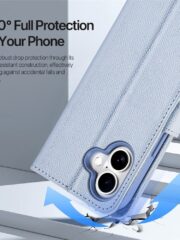 DUX DUCIS Lawa Series for iPhone 16 Magnetic Case Detachable Zipper Wallet Cowhide Leather Cover by The Case Factory