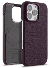 MELKCO For iPhone 16 Pro Max Case Genuine Cow Leather Phone Cover | Compatible with MagSafe Purple iPhone 16 Pro Max by The Case Factory