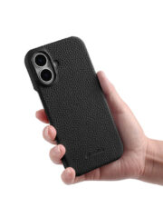 MELKCO For iPhone 16 Case Genuine Cow Leather Phone Cover | Compatible with MagSafe by The Case Factory